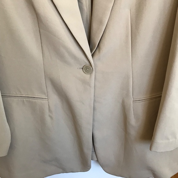ALFANI One Button Blazer Jacket Tan Women’s Plus Size 2X - Picture 3 of 16